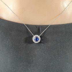 1.18ct кулон с сапфиром и...