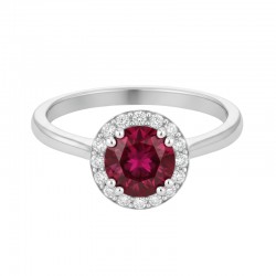 Žiedas „Aster“ Round Ruby