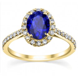 Кольцо «Katherine» с синим...