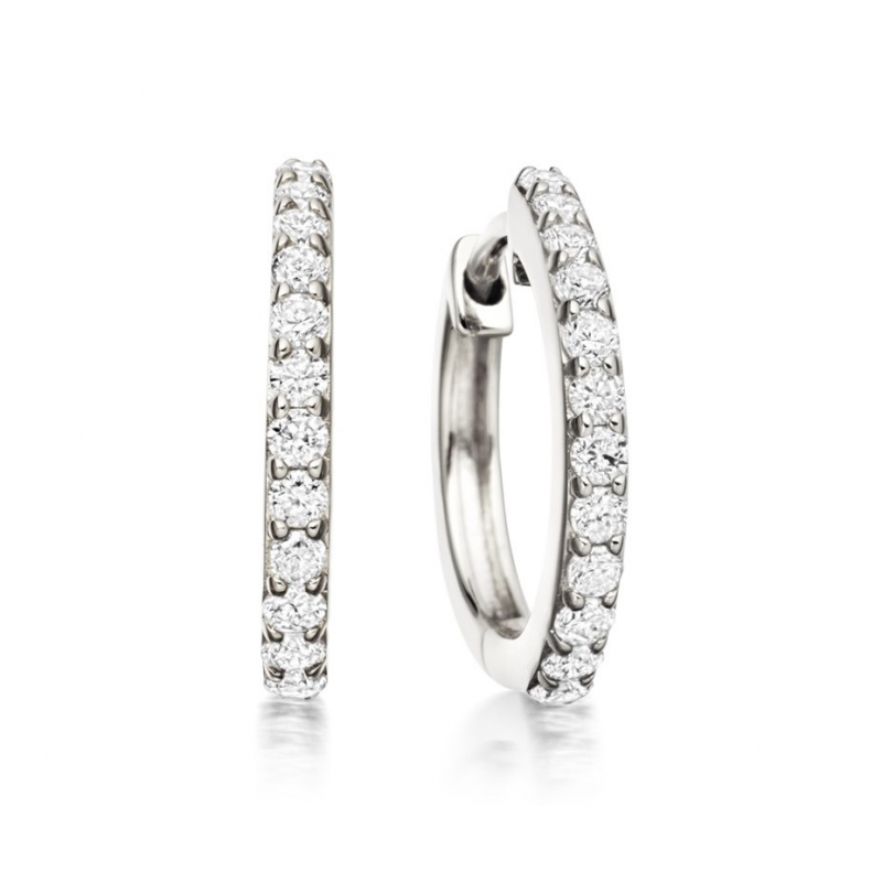 Серьги «Midi Hoop» с 0.24 ct бриллиантами