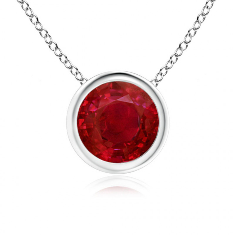 0,10 ct pakabukas „Halo“ su rubinu