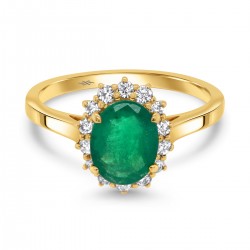 “Lucina” gredzens ar smaragdu